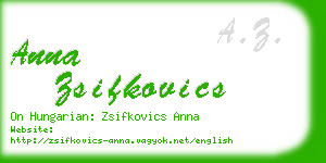 anna zsifkovics business card